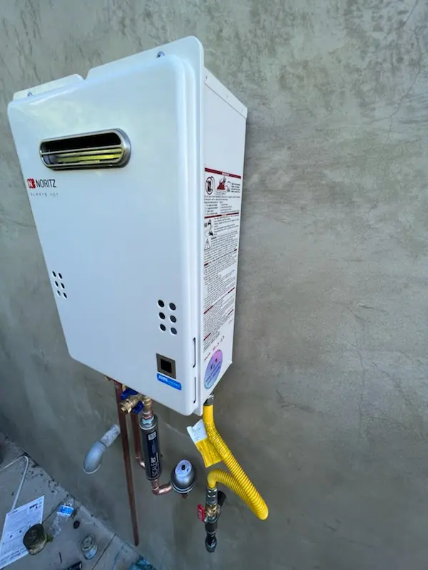 Tankless water heater installation for Waterman homes